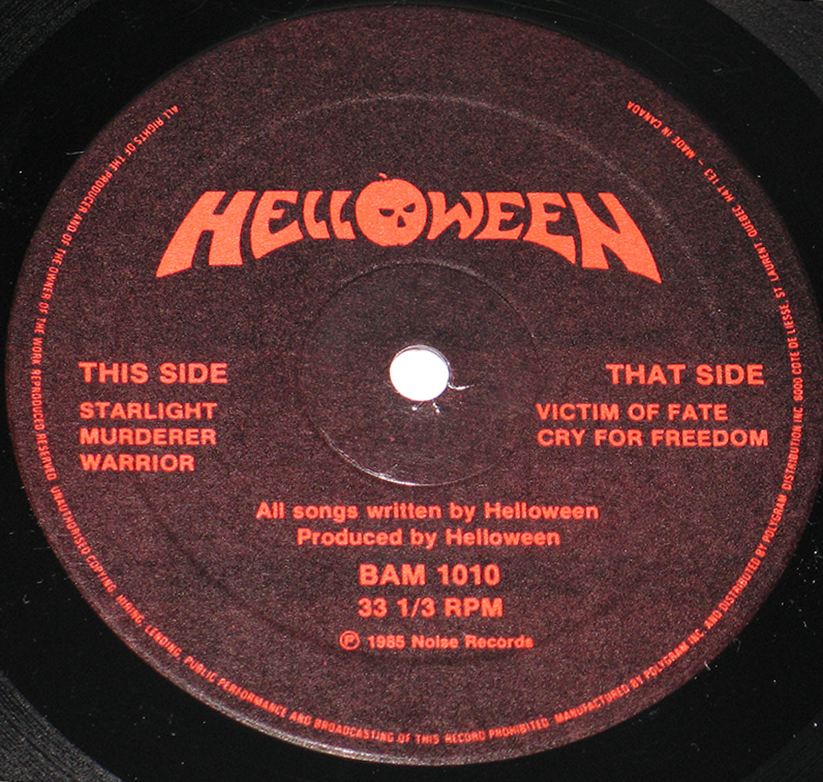High Resolution # Photo HELLOWEEN Self-Titled Debut Album Banzai 